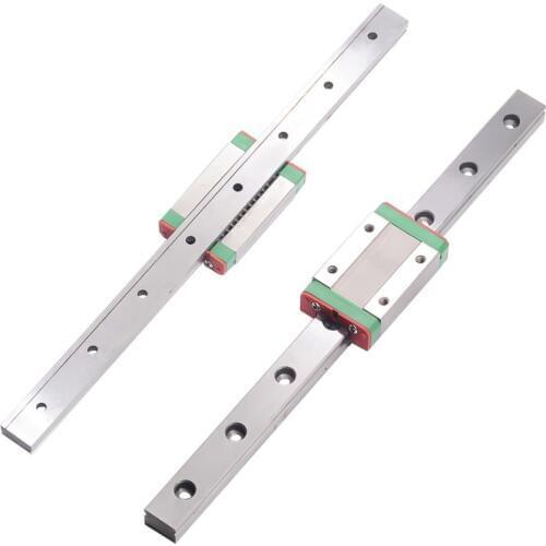 2set Free shipping cnc parts MGN7 9 12 MGN15 100 300 500 600 800mm miniature linear rail slide 1 MGN linear guide+1 MGN carriage