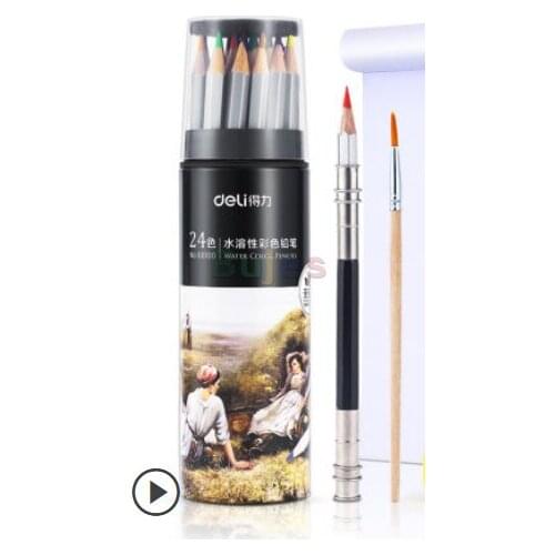 Deli 24/36/48/72 Colors water color lead paint brush color pencil professional painting set color pencil students drawing pencil