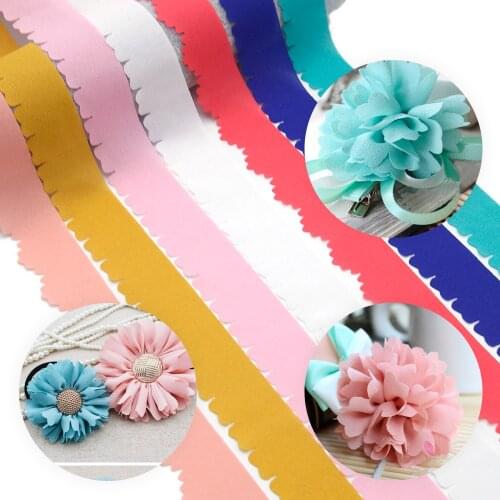 1pc 3(width)x95cm Plain Chiffon Ribbon for Wedding Invitation Bouquets Handmade Party Gift Wrapping DIY Flower Making,1Yc12046