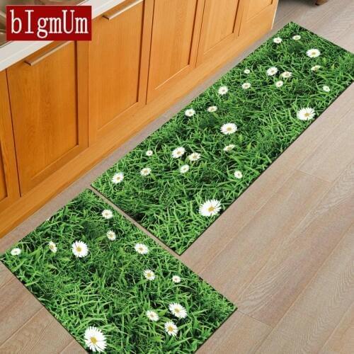 Rectangle Carpet 3D Stone/Floral/Tree Printed Soft Carpets Anti-slip Chenille Fabric Rugs Bedroom Chair Floor Mat Living Room