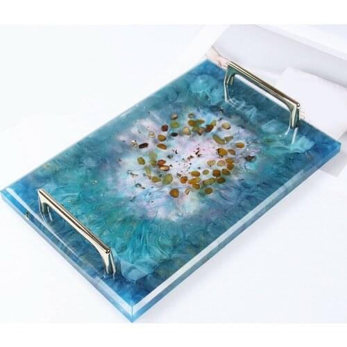 Resin Tray Silicone Mold Plate Dishes Mould DIY Epoxy Casting Handle Craft SDF-SHIP