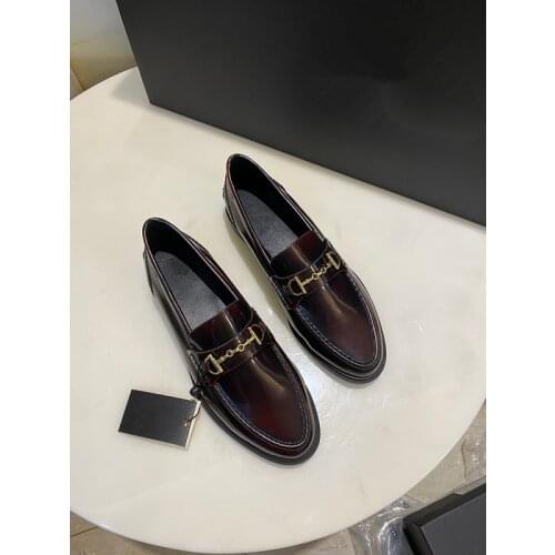 Jenny&Dave flat women Vintage Fashion Elegant Buckle Genuine Leather Solid Slip-On Loafers Women Shoes Woman Flat Shoes