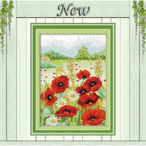 Spring scenery in mountain,Pattern print on cloth DMC 11CT 14CT Cross Stitch kit,needlework embroider Set,Flowers Garden Scenic