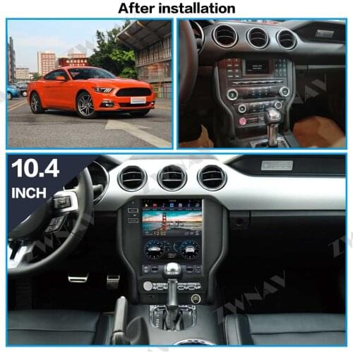 ZWNAV Android 9.0 Tesla style PX6 Carplay Vertical screen Car GPS Navigation For Ford Mustang 2015-2020 Multimedia radio Player