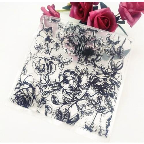 14*14CM Bud Transparent Clear Stamps / Silicone Seals Roller Stamp For DIY Scrapbooking Photo Album/Card Making