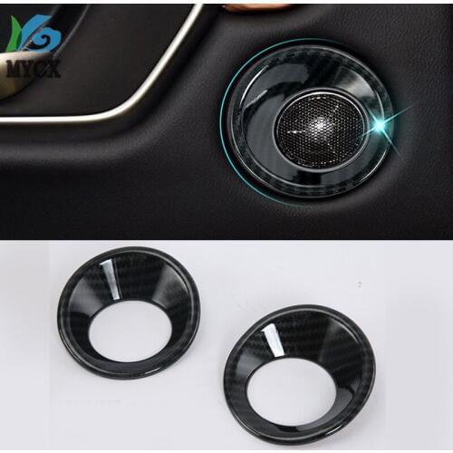 2Pcs/set Car Interior Door Stereo Speaker Frame Bezel Trim Styling Ring For Honda CRV CR-V 2017 ABS Sticker