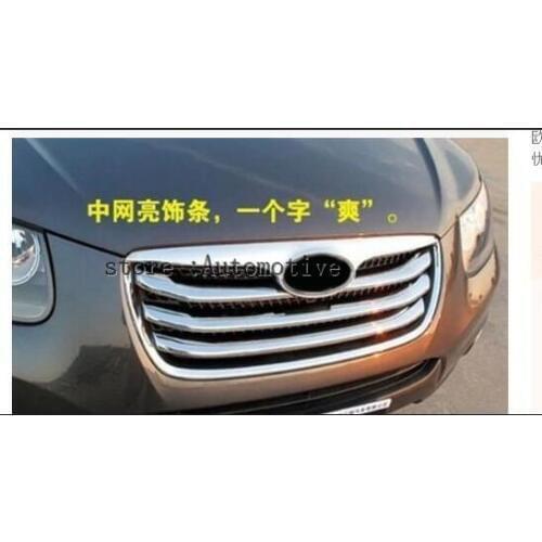 2010-2011 for Hyundai Santa Fe ABS Chrome Front Grille Around Trim Racing Grills Trim (car bird)