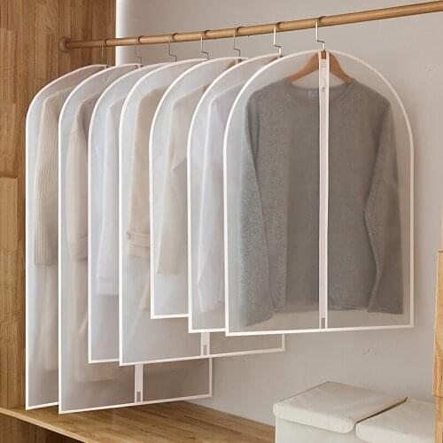 5 pcs Transparent Washable Clothes Bag Environmental Protection Coat Cover Clothes Storage Bag Clothing Dust Cover Suit Dust Bag