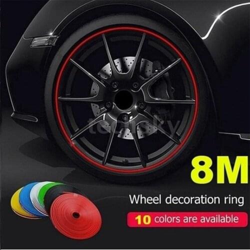 8M Car Wheel Tire Rim Grilles Decoration Sticker For Lifan Solano X60 Acura RDX Dacia Duster Sandero Alfa Romeo 159 Giulietta