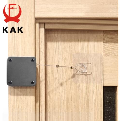 KAK 2 to 10 Packs Automatic Door Closer Nail-Free 500g to 1000g Tension Sliding Door Windows Glass Door Close Device Hardware