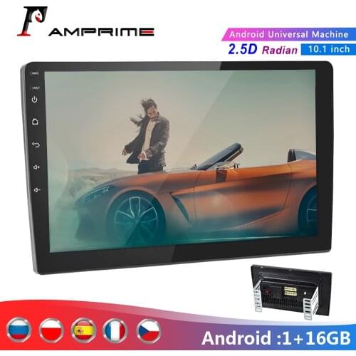 AMPrime 10.1" Android Car Multimedia Player 2 din Car Stereo Radio Bluetooth WIFI Audio Mirrorlink MP5 Player With Rear Camera
