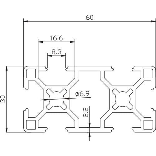 CNC DIY V-Slot 30x60 Linear Rail Aluminum profile 3060 Extrusions
