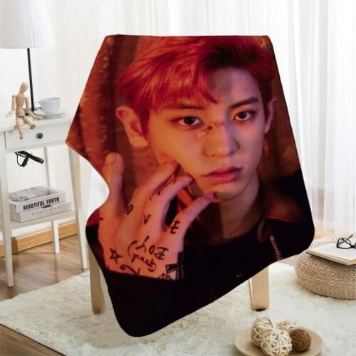 Musife Custom Park Chanyeol Flannel Blanket Design Your own Blanket Flannel Blankets for Sofa DIY Dropshipping