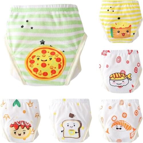 Infant Cotton Training Pants Toddler Reusable Cloth Diaper Nappies Waterproof Shorts Panties Children Underwear Nappy Changing