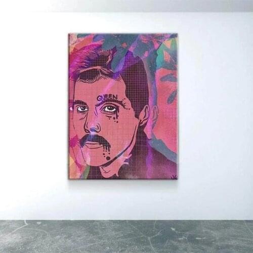 Canvas Painting Hd Queen Freddie Mercury Bohemian Printed Man Home Decoration Pictures Poster Wall Art For Living Room Artwork