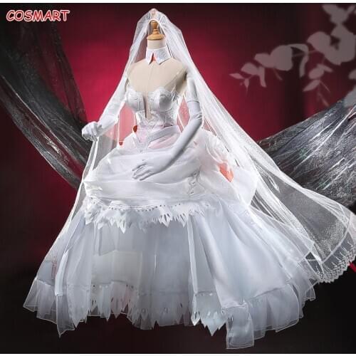 Anime DARLING in The FRANXX 02 ZERO TWO Elegant Gorgeous Wedding Dress Cosplay Costume Halloween Party Suit For Women 2020 New