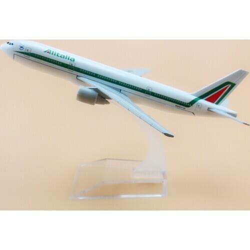 Alloy Metal Air Alitalia B777 Airplane Model Italian Airlines Boeing 777 Airways Plane Model Aircraft Kids Gifts 16cm