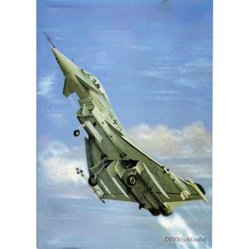 Multi Country joint ef-2000 typhoon multi purpose fighter DIY Handcraft Paper Model KIT Handmade Toy Puzzles Gift Movie prop