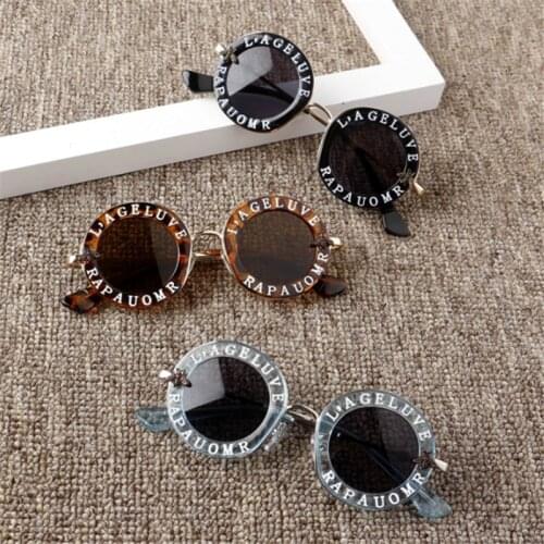 2020 New Fashion Infant Kids Baby Girls Boys Fashion Sunglasses Letter Solid Hot Sun Glasses 7 Colors Solar Toys