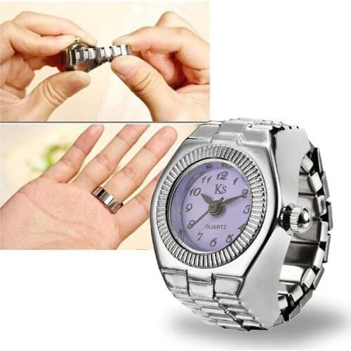 2021 Creative New Individuality Vintage Punk Elastic Stretchy Quartz Watch Ring for Women Men Hip-hop Couple Jewelry Accessories