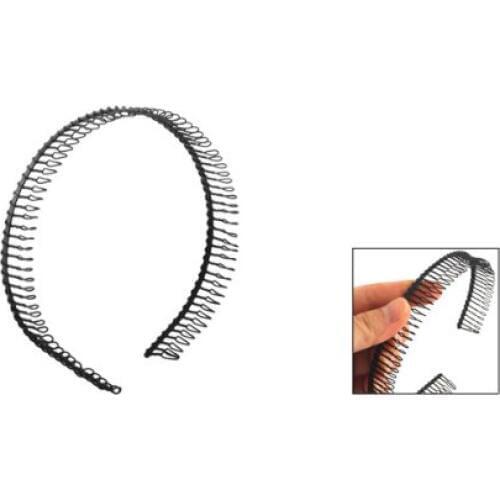New Practical Black Metal Teeth Comb Hairband Hair Hoop Headband For Woman