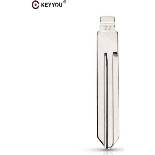 KEYYOU 10X KD900/KD-X2/VVDI Remotes Uncut Metal NO. 22 Scale Blank Car Key KD MINI/KD900 Remote Blade NSN14 for Nissan Teana