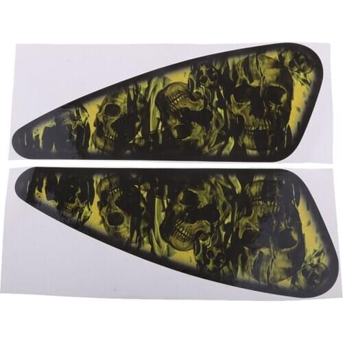 Frame Skeleton Oil/Fuel Tank Decals Emblem Badges Set for Fuel Tank Decal