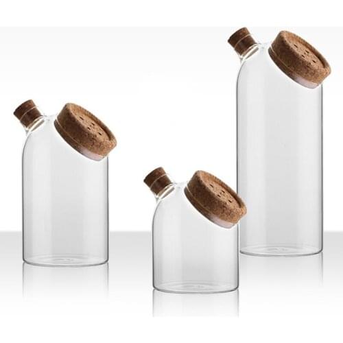 Cork Glass Storage Jar Food Whole Grains Kitchen Organizer and Sealed Storage Container Glass Storage Containers