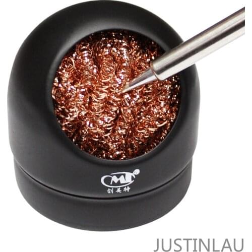 WARMMIKI Welding Soldering Solder Iron Tip Cleaner Cleaning Wire with Stand Cleaning Welder