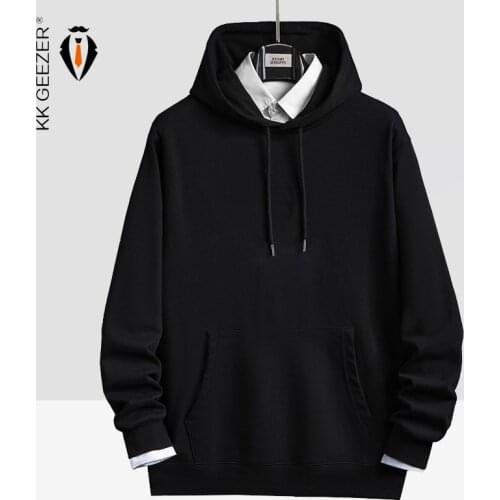 Men Sweatshirts Hoodies 80% Cotton Hooded Streetwear Sportswear Male 2020 Autumn Hip Hop Solid Crewneck Casual Women Clothes