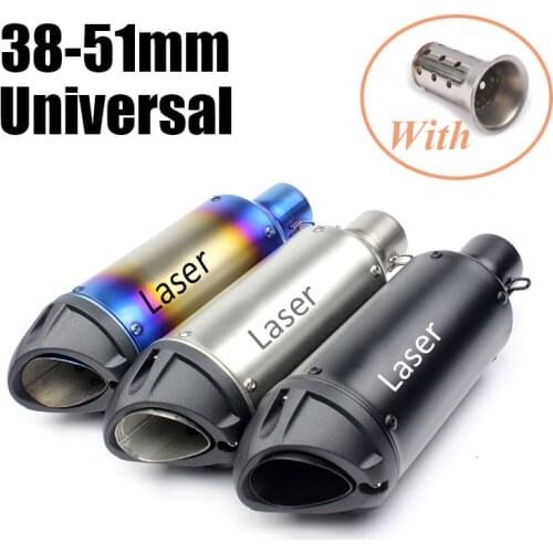 51mm Universal Akrapovicc Motorcycle Exhaust SC Pipe Muffler Escape Moto For Yoshimur Z900 CBR650 CBR1000RR CB400 YZF Motorcross