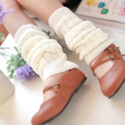 Women Winter Socks Ladies Girl Solid Twist Warmer Sock Women Crochet Knitting Wool Warm Knee Pads Socks Leg Warmer for Women