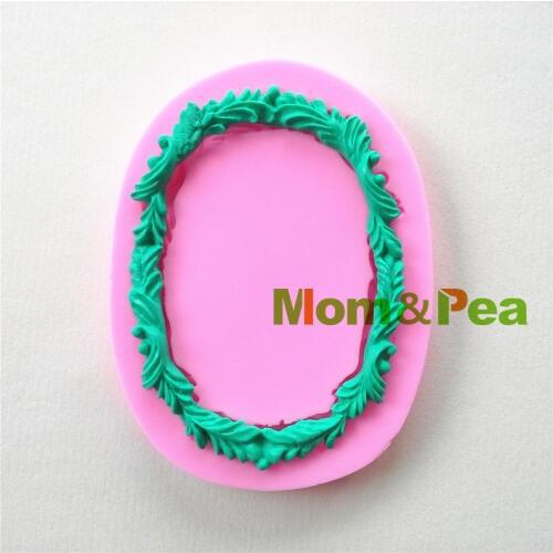 Mom&Pea 0915 Free Shipping Frame Shaped Silicone Mold Cake Decoration Fondant Cake 3D Mold Food Grade