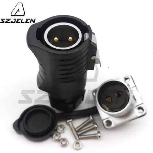 XHP20 series, 2 pin waterproof cable connector, panel mount, male female electrical connector
