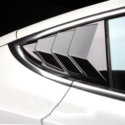 2PCS Car Rear Window Triangle Sticker Exterior Carbon Fiber Sticker Shutter Decoration Modified Accessrories for Tesla Model 3