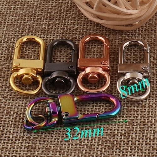 20 Pcs Silver/Gold/Rose Gold/Black/Rainbow Swivel Clasps Purse Hook Claws Buckle Gate Bag Handbag Clasps Swivel Snap