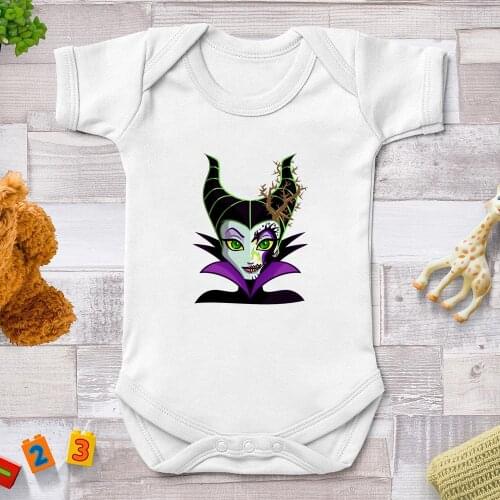 2021 Newborn Baby Clothes Summer White Short Sleeve Baby Girl Rompers Bodysuits For Infants Harajuku Funny Black Princess Bebe T