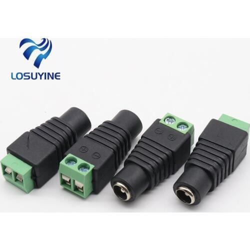 Promotion!Gino 20pcs CCTV Camera 5.5 x 2.1mm DC Power Cable Female Plug Connector Adapter Jack