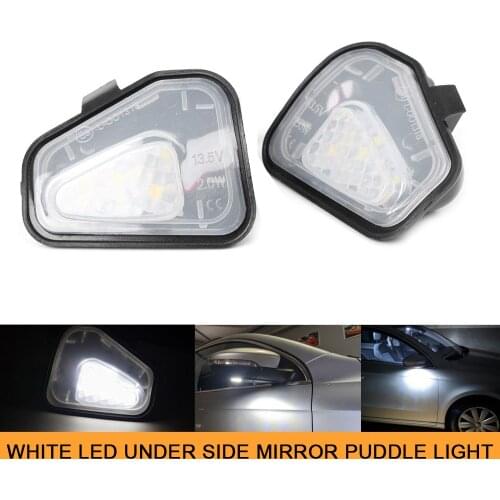 Car Styling LED White Side Puddle Light for VW Scirocco 137 Jetta Passat CC 357 EOS 1F7 1F8 Beetle CC 358 Auto Accessories