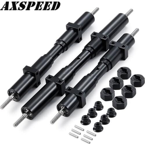 AXSPEED RC Car Unpowered Rear Axle 133.5/155/182mm Metal Axle for 1:14 Tamiya Tractor Trailer RC Crawler Car Upgrade Accessories