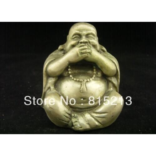 Bi00199 Chinese Buddhist Old copper bronze sculpture Maitrey worth collectin