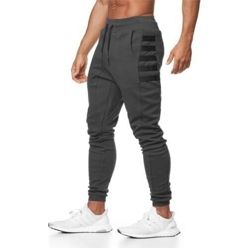 Casual Skinny Pants Men Jogger Sweatpants Gym Fitness Workout Trousers Male Spring Autumn Running Sports Cotton Track Pants 2021