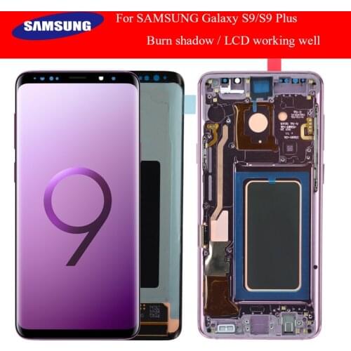 SUPER AMOLED has the Burn-Shadow LCD with Frame for SAMSUNG Galaxy S9 G960 S9 Plus G965 Touch Screen Digitizer Assembly