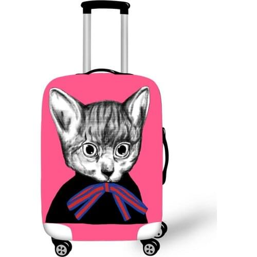 Elastic Luggage Protective Cover Case For Suitcase Protective Cover Trolley Cases Covers 3DTravel Accessories Cat Pattern T10001