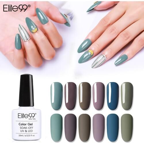 Elite99 10ml Vanilla Grey Series Gel Polish For Manicure Long Lasting Primer Matte Top Coat Gel Varnish Soak Off Gel Nail Polish