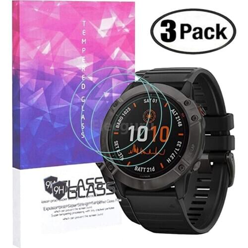 Garmin Fenix 6x Pro Screen Protector Tempered Glass 9H Clear Protective Film For Garmin Fenix 6x Pro Solar/6x/6x Pro Smartwatch