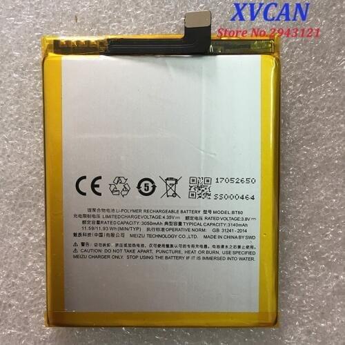 For Meizu Metal Battery BT50 Meilan M1 Metal 3040mAh Battery Replacement High Quality Battery Parts Smart Phone