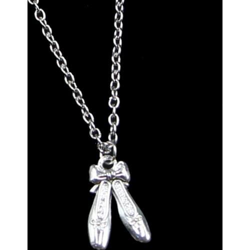Fashion 20*13mm Ballet Shoes Slippers Pendant Necklace Link Chain For Female Choker Necklace Creative Jewelry party Gift