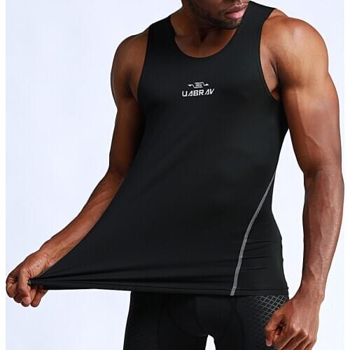 Mens Sports Vest Outdoor Fitness Sweat Absorption Quick Drying Basketball Training Running Vest