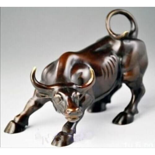 Wall Street Fierce Bull OX Statue decoration brass factory outlets